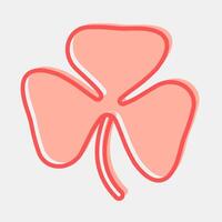Icon oxalis. Plant leaves elements. Icon in two tone style. vector