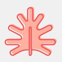 Icon philodendron. Plant leaves elements. Icon in two tone style. vector