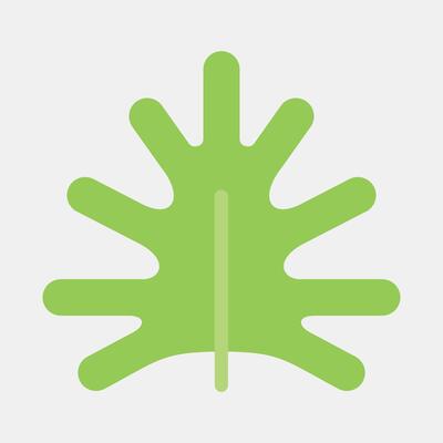 Icon philodendron. Plant leaves elements. Icon in flat style.