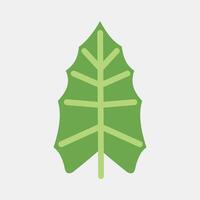 Icon alocasia. Plant leaves elements. Icon in flat style. vector