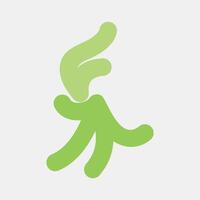 Icon platycerium. Plant leaves elements. Icon in flat style. vector