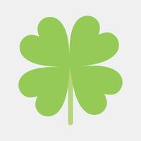 Icon clover. Plant leaves elements. Icon in flat style. vector