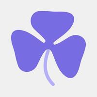Icon oxalis. Plant leaves elements. Icon in flat style. vector