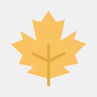 Icon maple. Plant leaves elements. Icon in flat style. vector