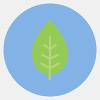 Icon tea. Plant leaves elements. Icon in color mate style. vector