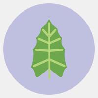 Icon alocasia. Plant leaves elements. Icon in color mate style. vector