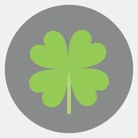 Icon clover. Plant leaves elements. Icon in color mate style. vector