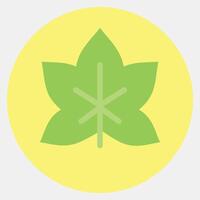 Icon grape. Plant leaves elements. Icon in color mate style. vector