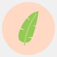 Icon banana. Plant leaves elements. Icon in color mate style. vector