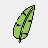 Icon banana. Plant leaves elements. Icon in filled line style. vector