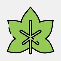 Icon grape. Plant leaves elements. Icon in filled line style. vector