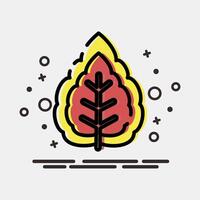 Icon miana. Plant leaves elements. Icon in MBE style. vector