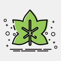 Icon grape. Plant leaves elements. Icon in MBE style. vector