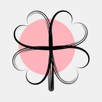 Icon clover. Plant leaves elements. Icon in color spot style. vector