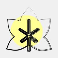 Icon grape. Plant leaves elements. Icon in color spot style. vector