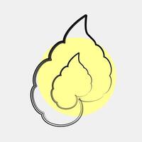 Icon begonia. Plant leaves elements. Icon in color spot style. vector