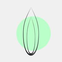 Icon sansevieria. Plant leaves elements. Icon in color spot style. vector