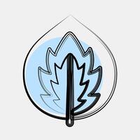 Icon calathea. Plant leaves elements. Icon in color spot style. vector
