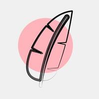 Icon banana. Plant leaves elements. Icon in color spot style. vector