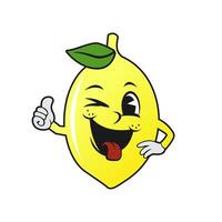 Lemon Character illustration design vector