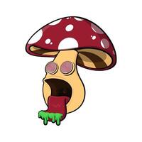 Magic mushrooms character illustration design vector