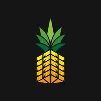 Pineapple colorful illustration design vector