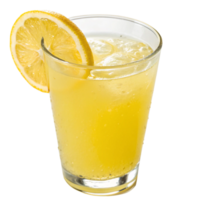 Refreshing Iced Lemon Drink in a Glass with Lemon Wedge png