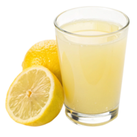 Refreshing Glass of Lemon Juice with Lemon Slices png