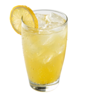 Refreshing Lemon Ice Drink in a Glass with Ice Cubes png