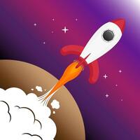 Rocket illustration design vector