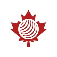 Illustration graphic of maple and globe vector