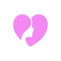 Heart female logo vector