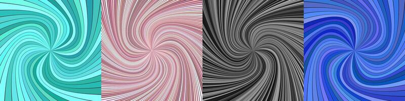 Abstract geometrical swirl ray burst background set vector