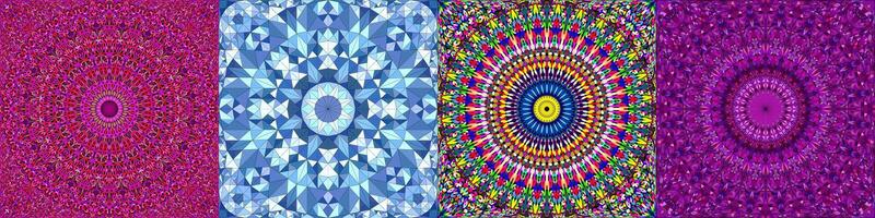 Seamless geometric mandala pattern background collection vector