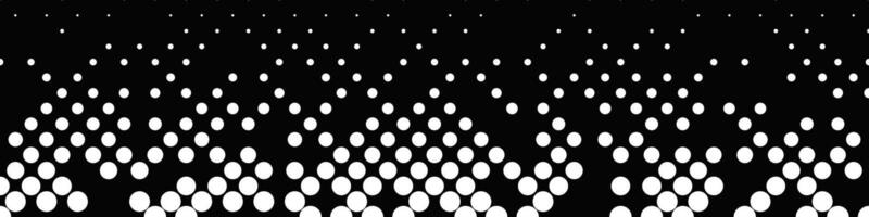 Repeating wide geometric dot pattern background - abstract monochrome design vector