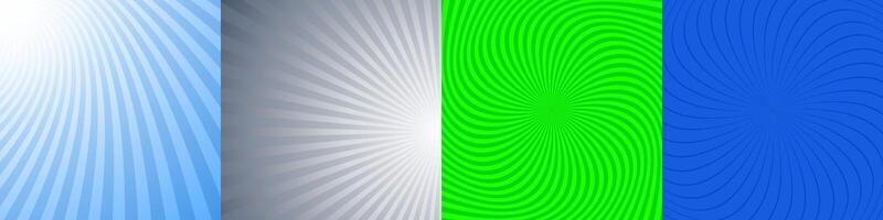 Abstract ray burst background set vector