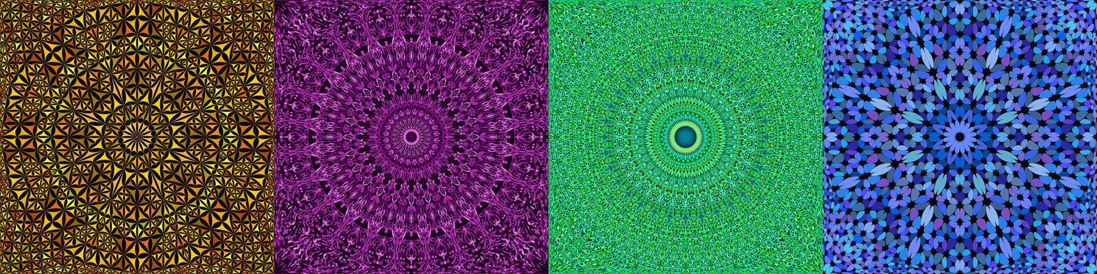 Seamless sacred geometry pattern set