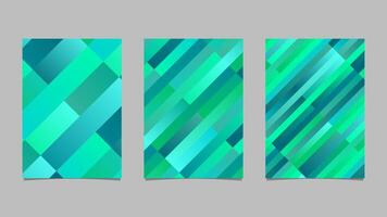 Gradient stripe flyer design set - abstract stationery template vector