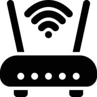 Router, Wireless Router, Wifi Router Glyph Solid Icon vector