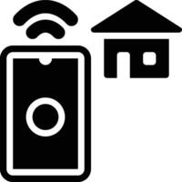 Smart Home, Smart House, Remote Control Glyph Solid Icon vector