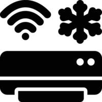 Smart AC, Smart, Air Conditioner Glyph Solid Icon vector