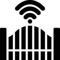 Smart Gate, Smart Home, Internet of Things Glyph Solid Icon vector
