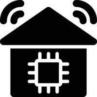 Smart Home, Smart House, Chip Glyph Solid Icon vector