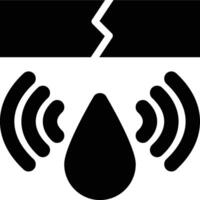 Leak Detector, Water Sensor, Leak Detection Glyph Solid Icon vector