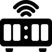 Smart Alarm, Desk Clock, Digital Clock Glyph Solid Icon vector