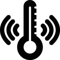 Temperature Sensor, Temperature, Sensor Glyph Solid Icon vector