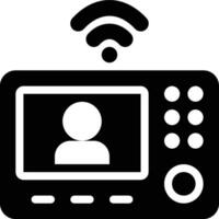 Intercom, Smart Home, Smart House Glyph Solid Icon vector