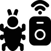 Smart, Pest Control, Bugs Glyph Solid Icon vector