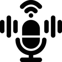 Voice Command, Voice Control, Voice Assistant Glyph Solid Icon vector