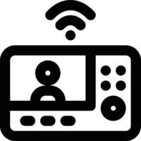 Intercom, Smart Home, Smart House Outline Icon vector